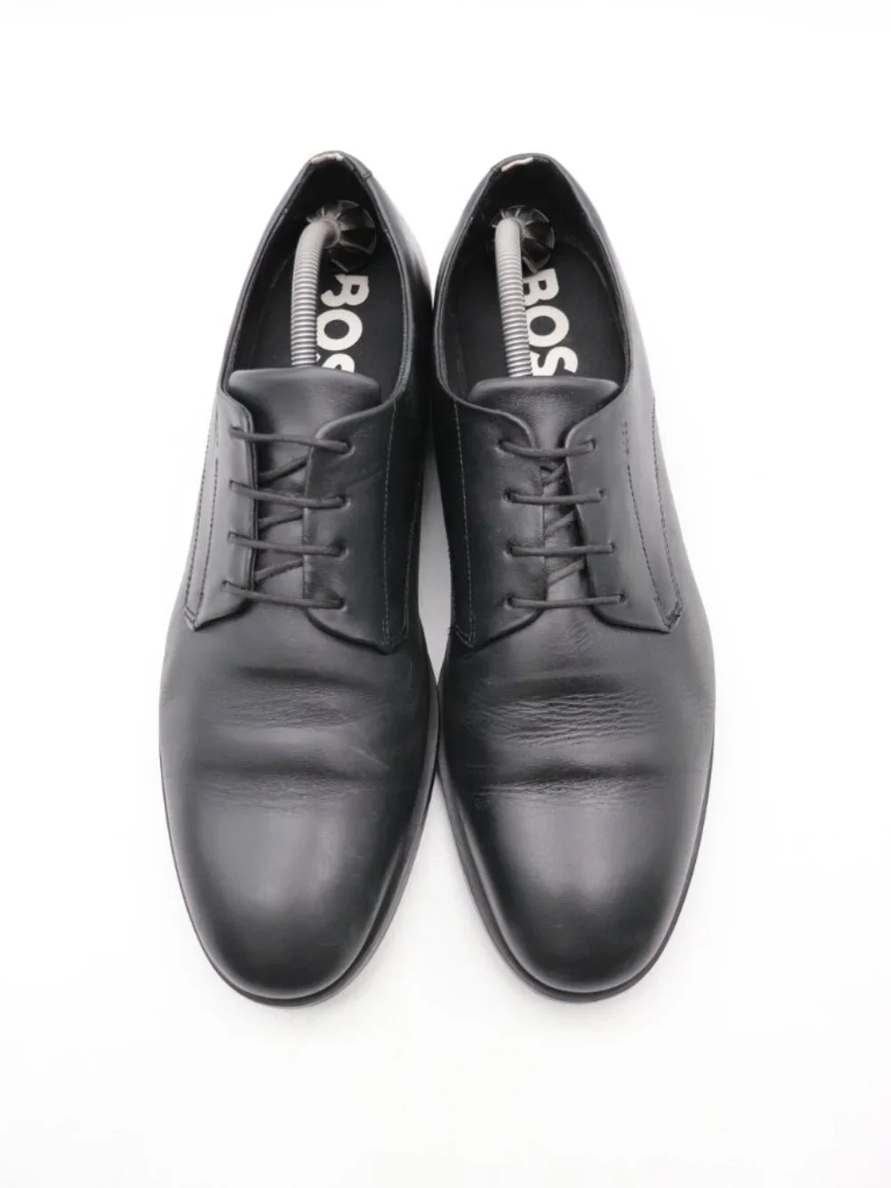 Hugo Boss Plain Toe Men's Size 11 Black Leather Lace Up Dress Shoes Oxford Derby